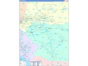 Inland Empire Metro Area Wall Map Color Cast Style 2022